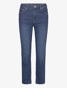STRAIGHT CROPPED STRIPED JEANS, GANT