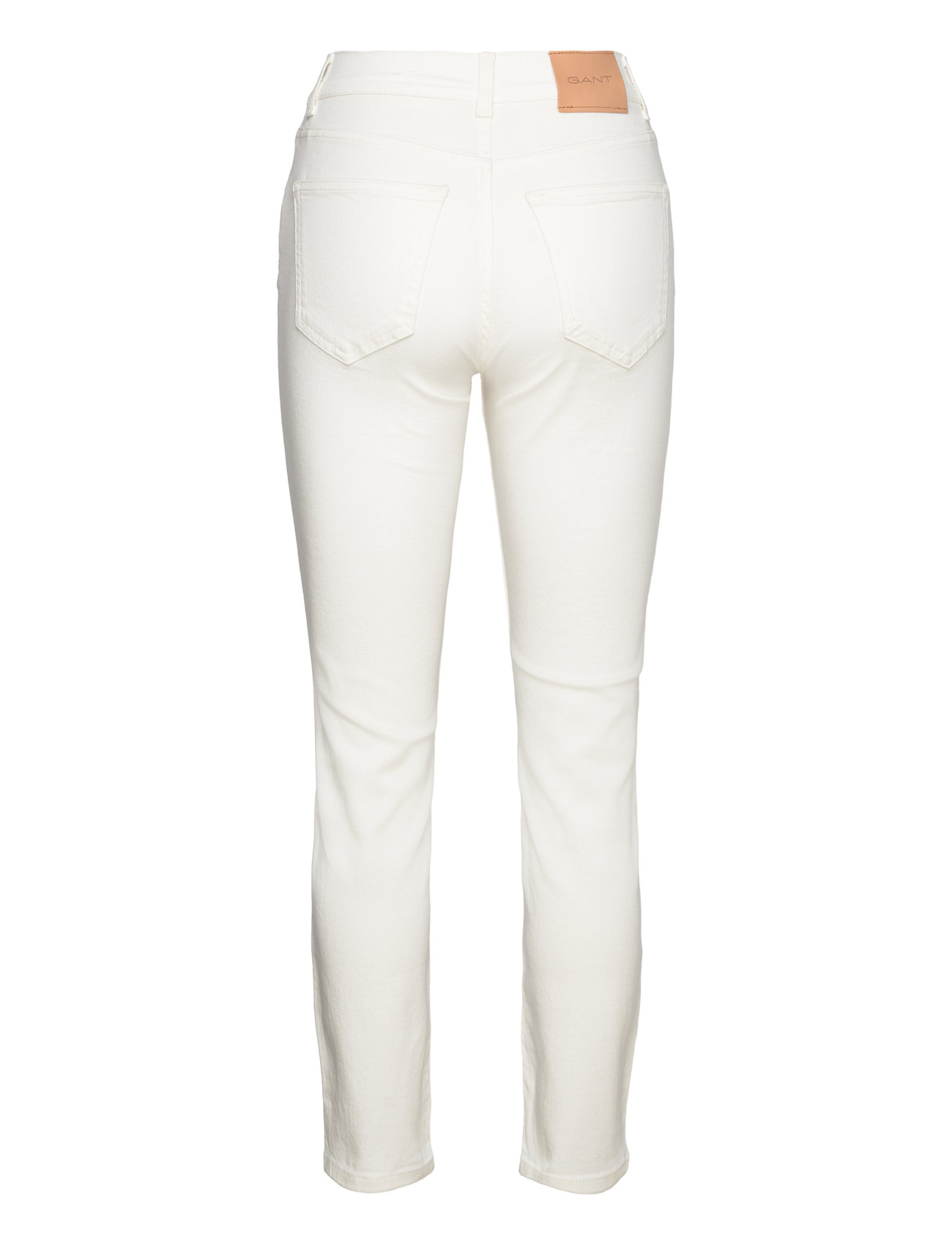 Gant - SLIM CROPPED WHITE JEANS - straight jeans - eggshell - 2