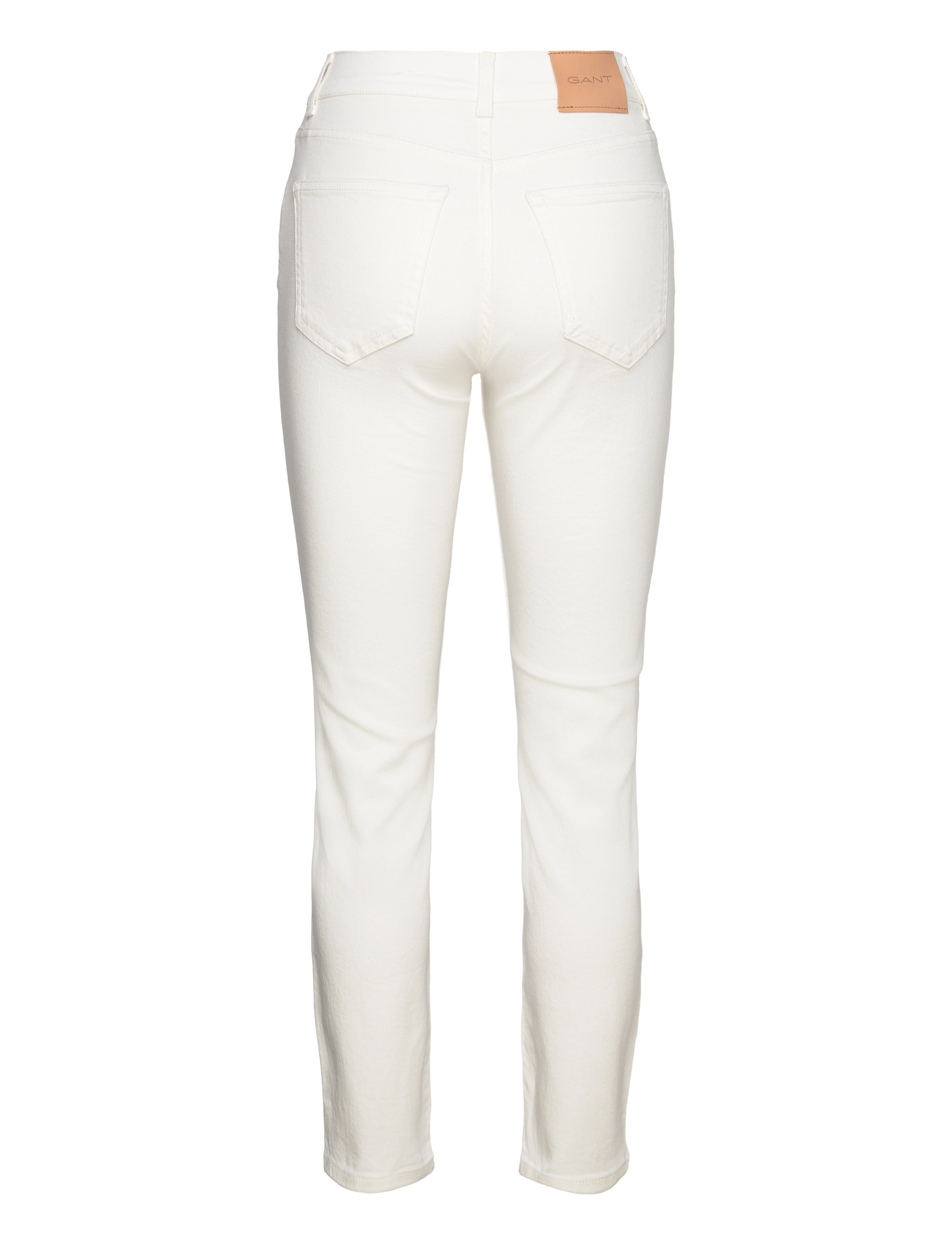Gant - SLIM CROPPED WHITE JEANS - straight jeans - eggshell - 2