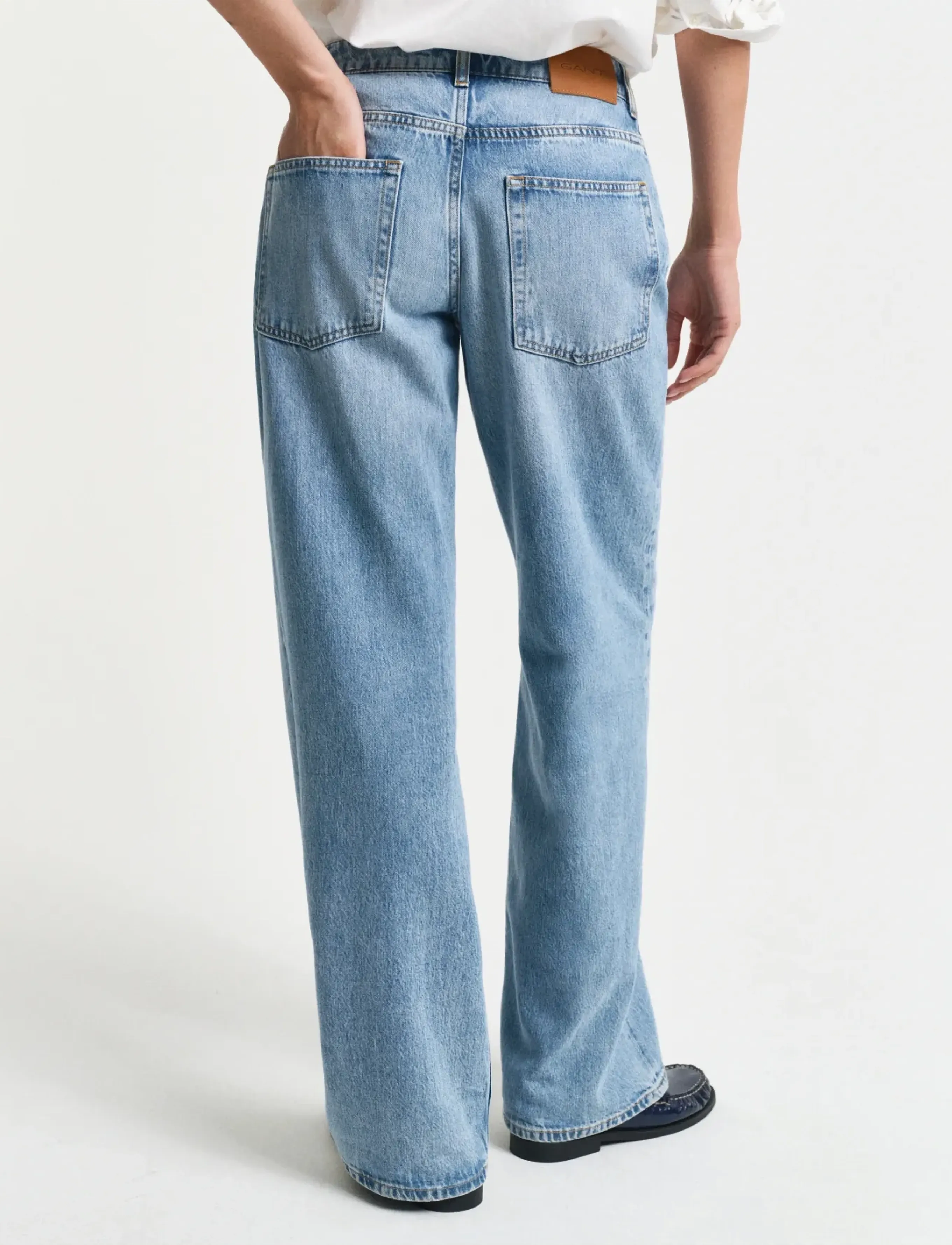 Gant - REL STRAIGHT JEANS - semi light blue broken in - 3