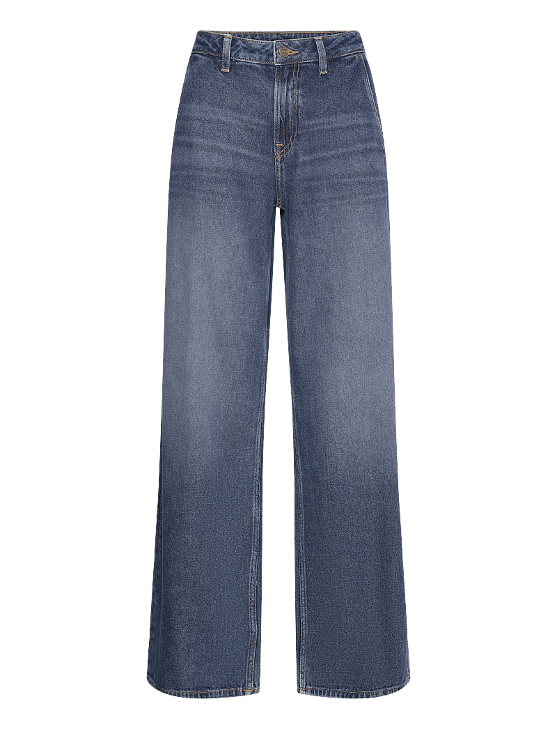 Gant - LOW WIDE LEG JEANS - brede jeans - mid blue vintage - 1