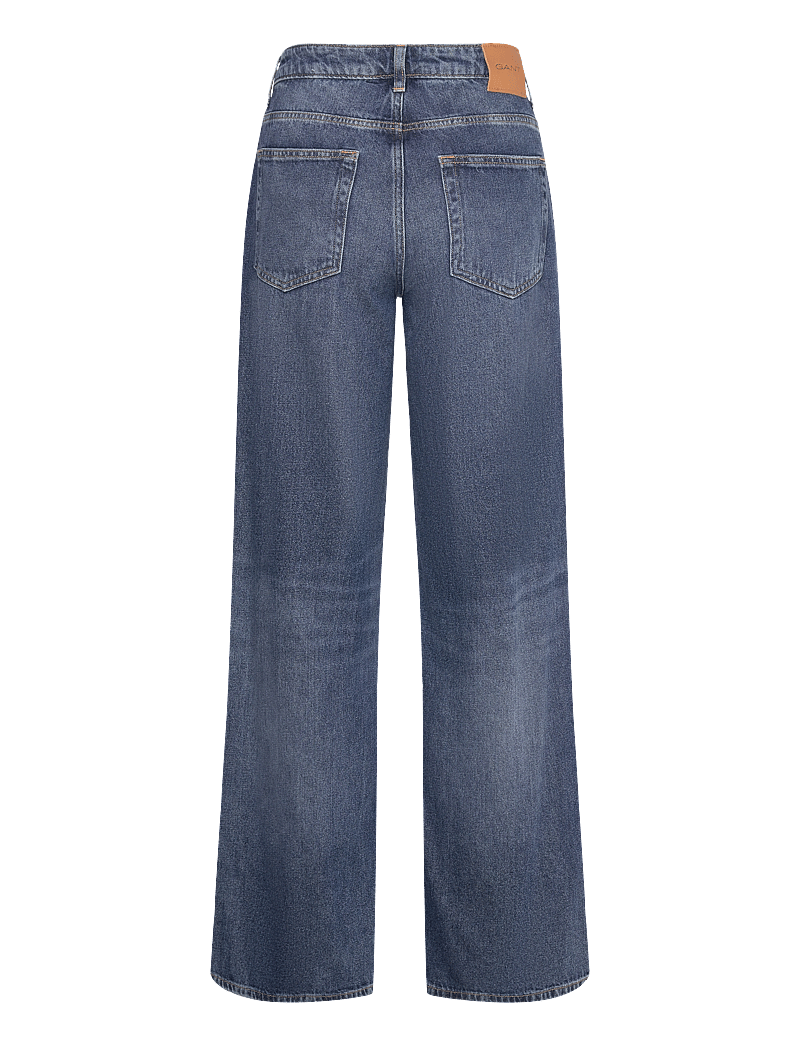 Gant - LOW WIDE LEG JEANS - brede jeans - mid blue vintage - 2