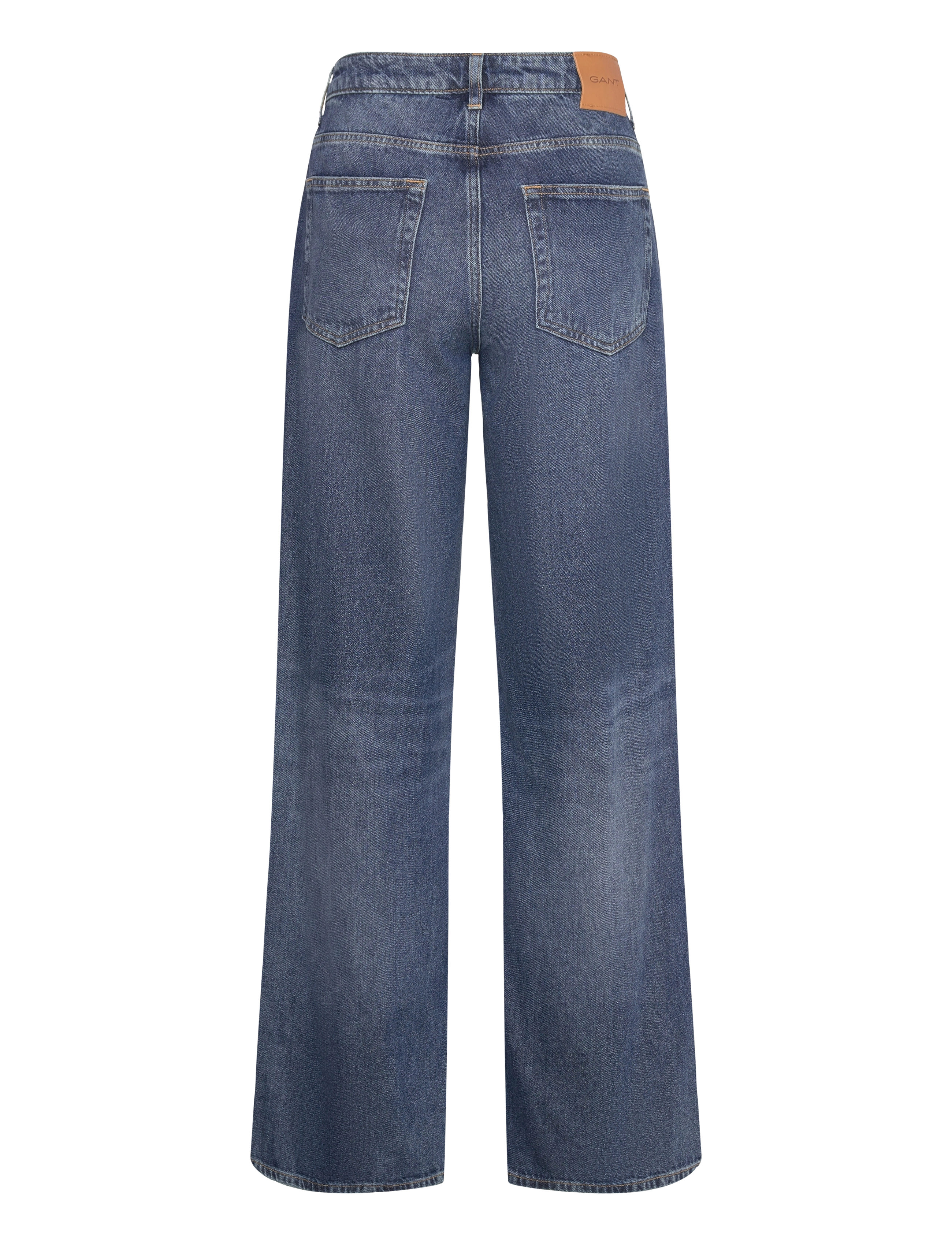 Gant - LOW WIDE LEG JEANS - laia säärega teksad - mid blue vintage - 2