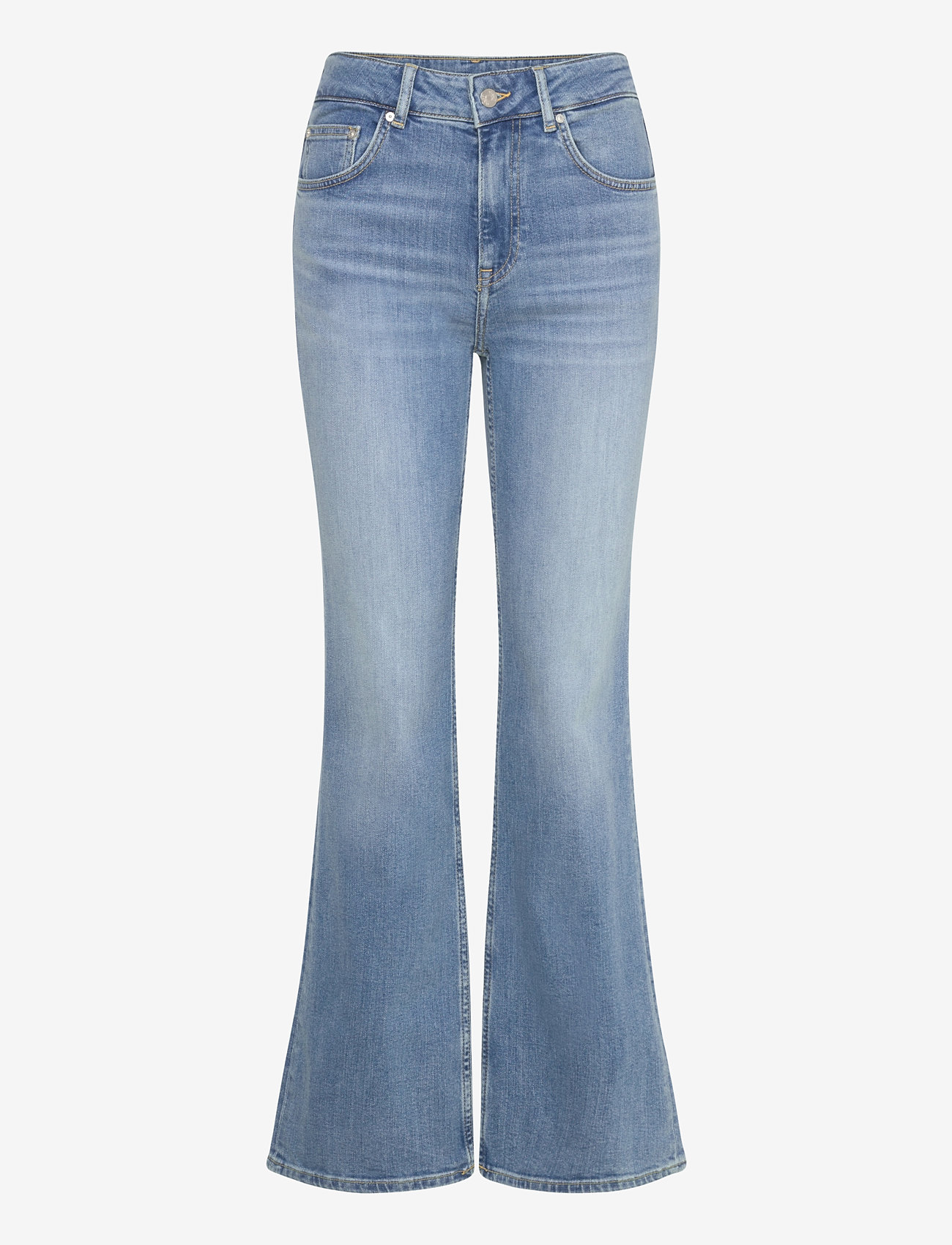 GANT - SLIM FLARE JEANS - bootcut jeans - semi light blue broken in - 0