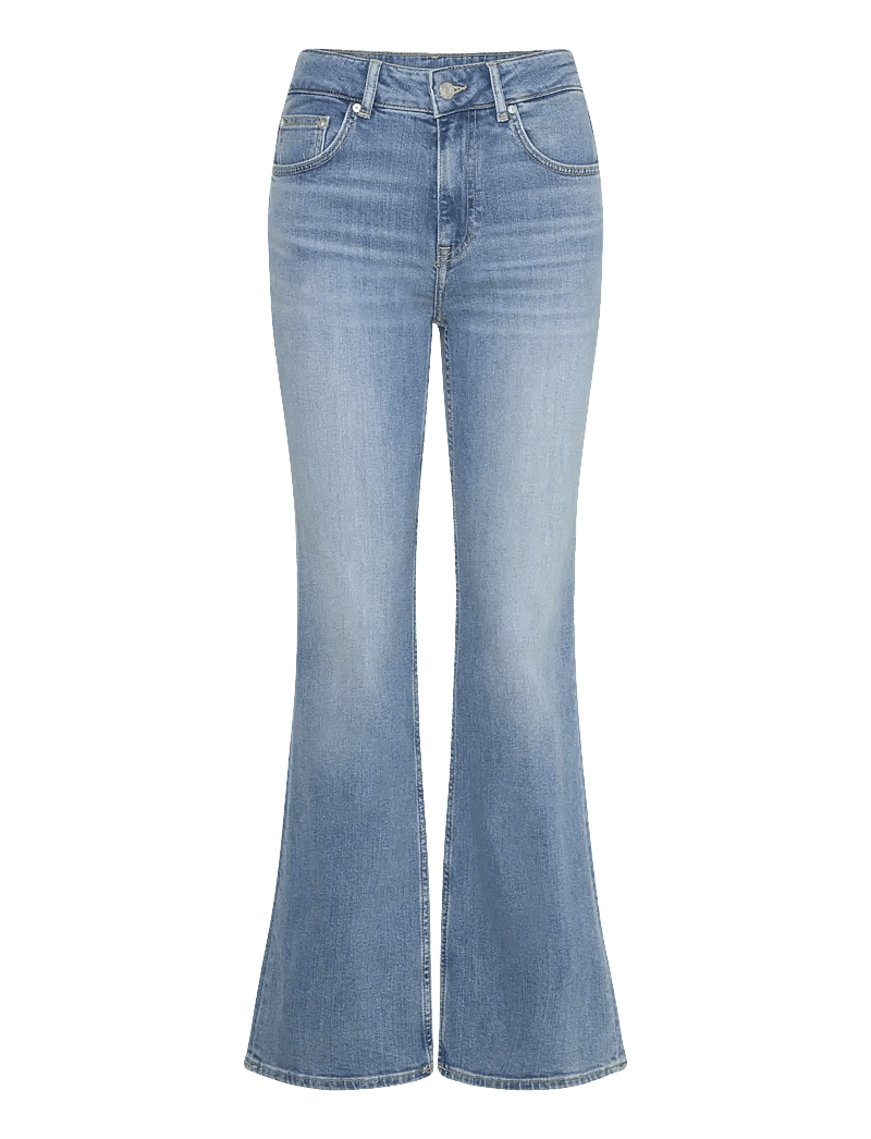 GANT - SLIM FLARE JEANS - bootcut jeans - semi light blue broken in - 0