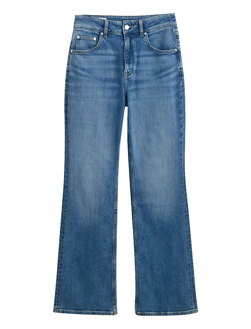 GANT - SLIM FLARE JEANS - schlaghosen - mid blue archive - 1