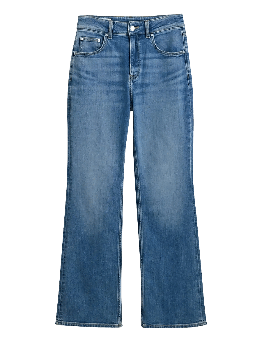 Gant - SLIM FLARE JEANS - schlaghosen - mid blue archive - 1