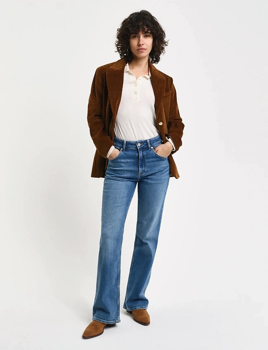 Gant - SLIM FLARE JEANS - schlaghosen - mid blue archive - 4
