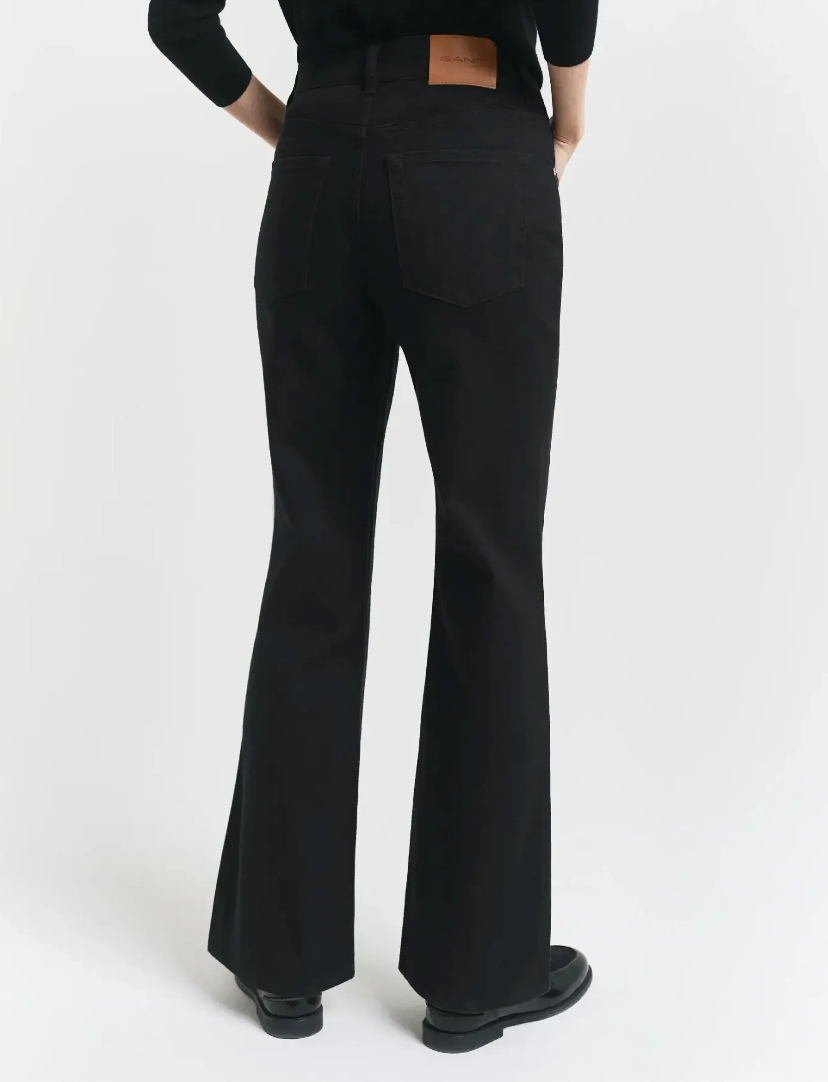 Gant - SLIM FLARE STRETCH JEANS - flared jeans - black - 3