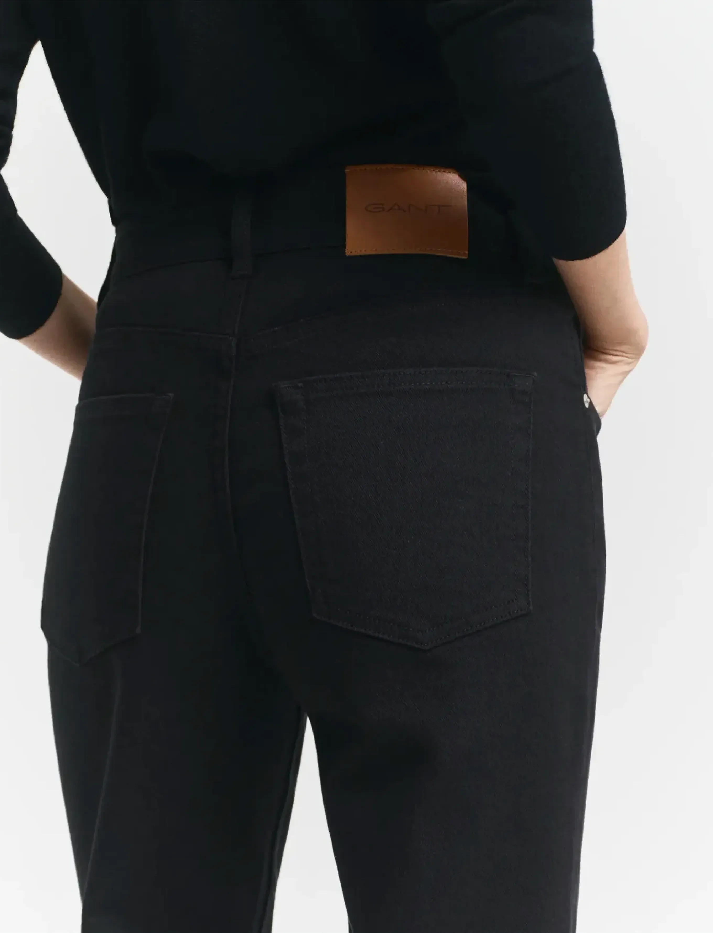 Gant - SLIM FLARE STRETCH JEANS - flared jeans - black - 4