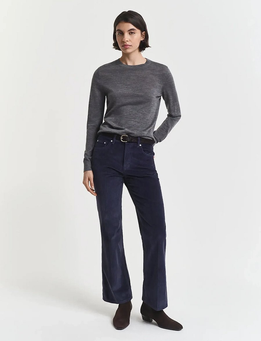 Gant - CORDUROY FLARE JEANS - Útvíðar gallabuxur - evening blue - 0
