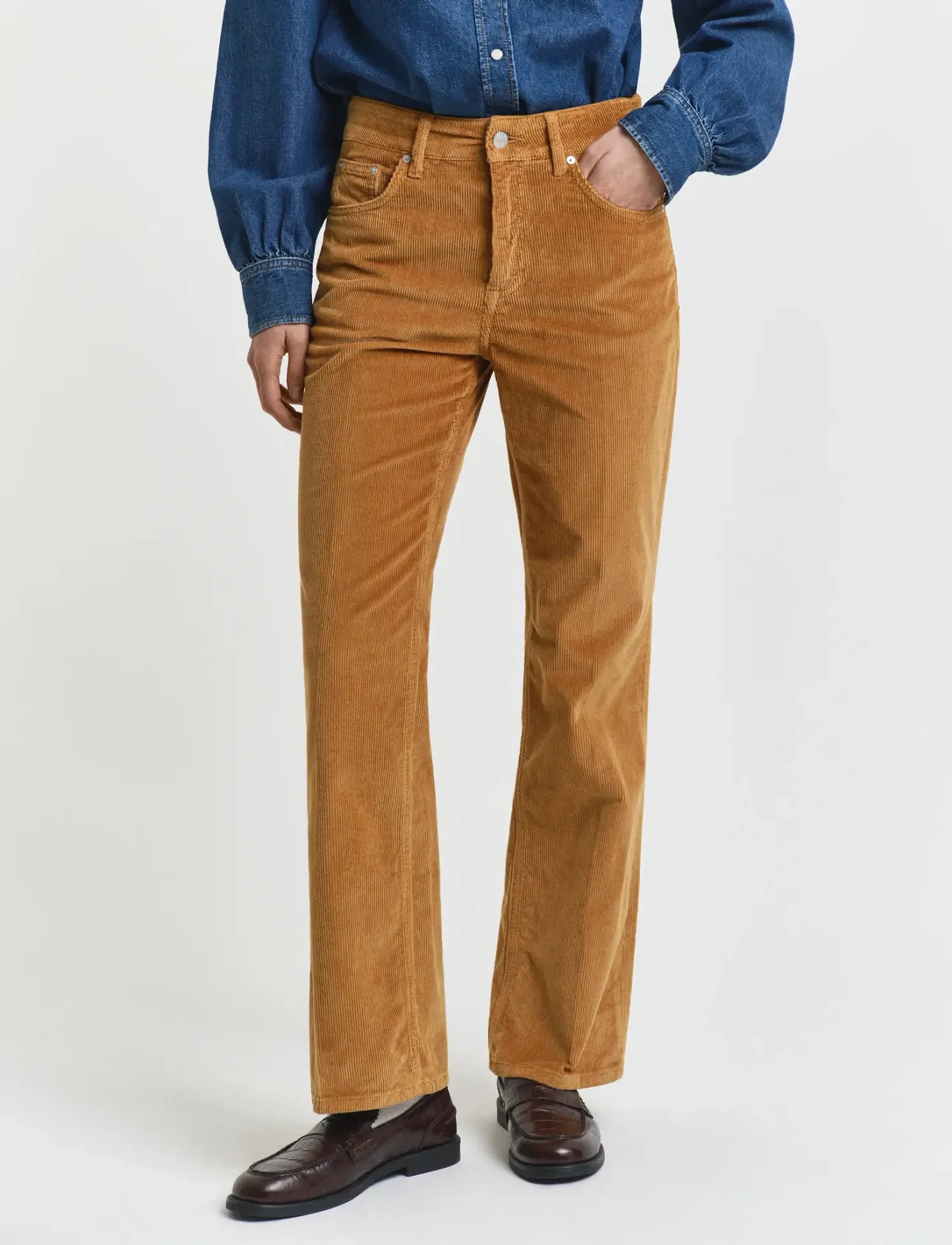 Gant - CORDUROY FLARE JEANS - flared jeans - whiskey brown - 3