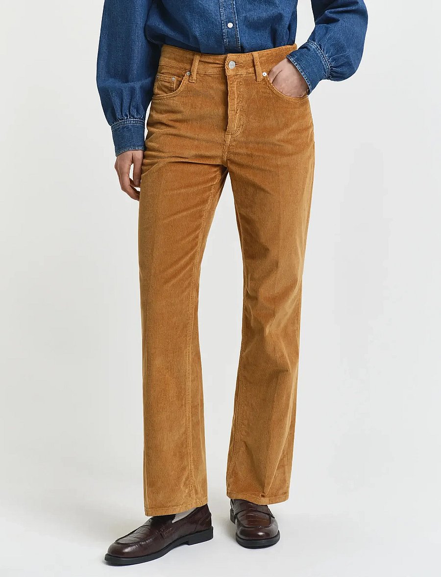 Gant - CORDUROY FLARE JEANS - flared jeans - whiskey brown - 3