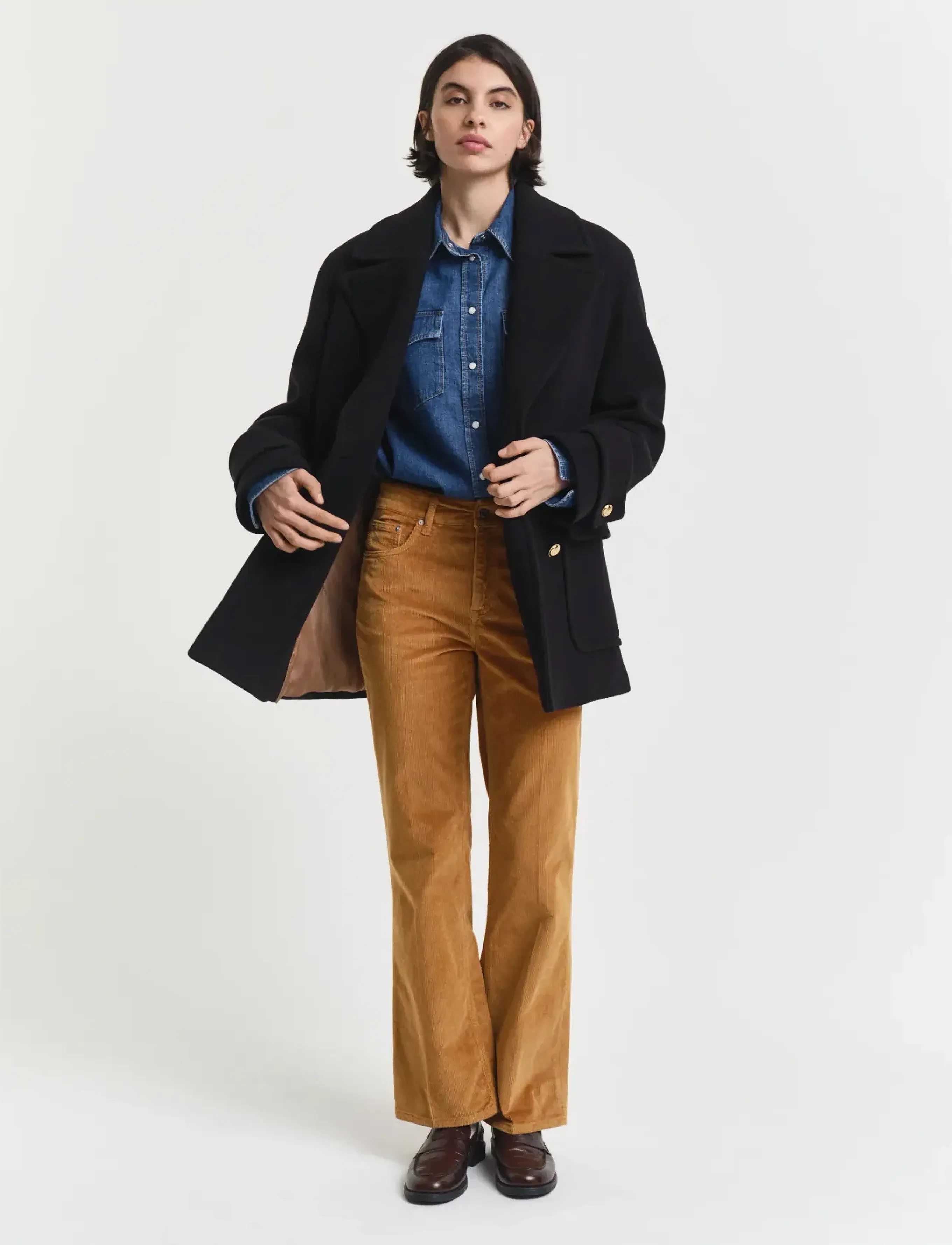 Gant - CORDUROY FLARE JEANS - flared jeans - whiskey brown - 4