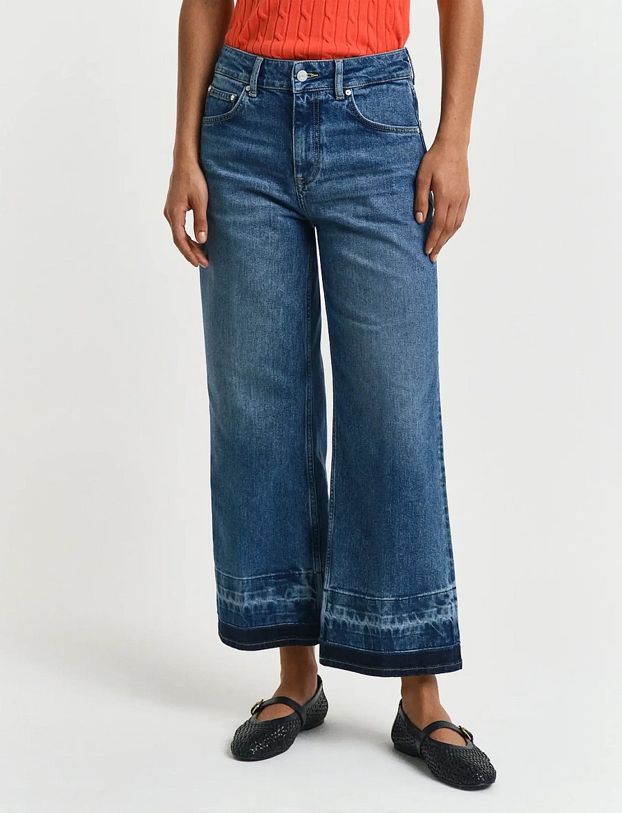 Gant - CROPPED FLARE HEM DETAIL JEANS - flared jeans - semi light blue archive - 3