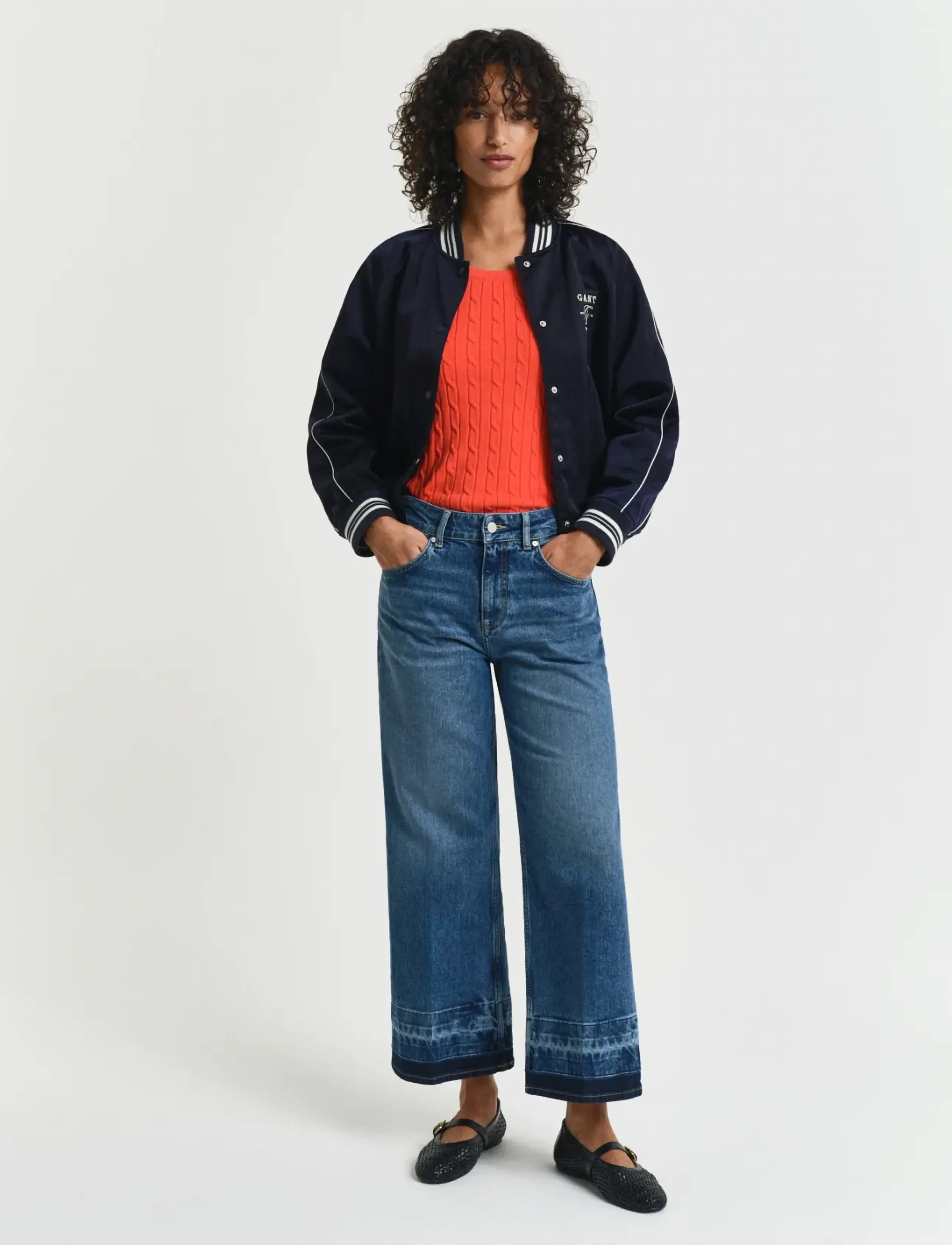Gant - CROPPED FLARE HEM DETAIL JEANS - utsvängda jeans - semi light blue archive - 4
