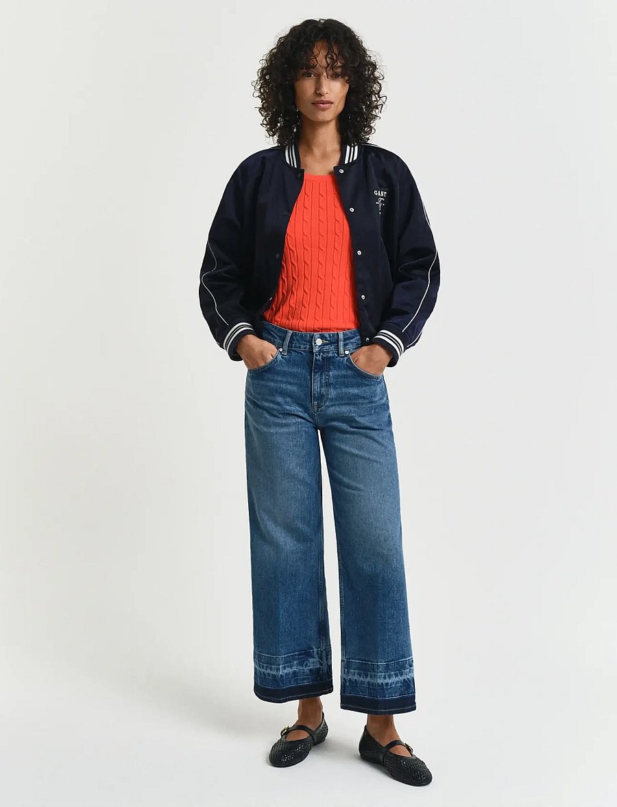 Gant - CROPPED FLARE HEM DETAIL JEANS - flared jeans - semi light blue archive - 4