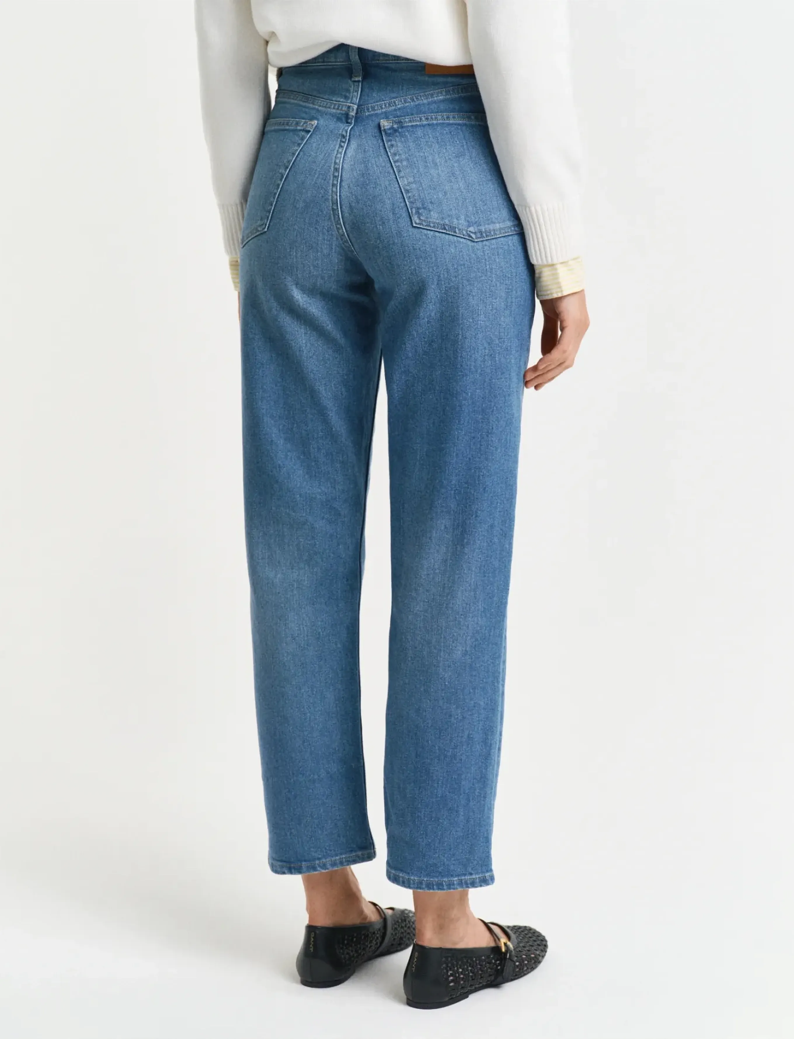 Gant - CROPPED STRAIGHT JEANS - sirge säärega teksad - dark blue vintage - 2