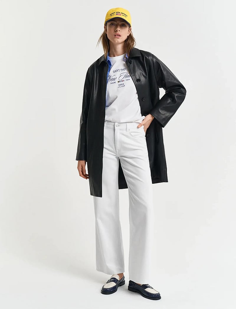 GANT - REL STRAIGHT WHITE JEANS - wide leg jeans - eggshell - 0