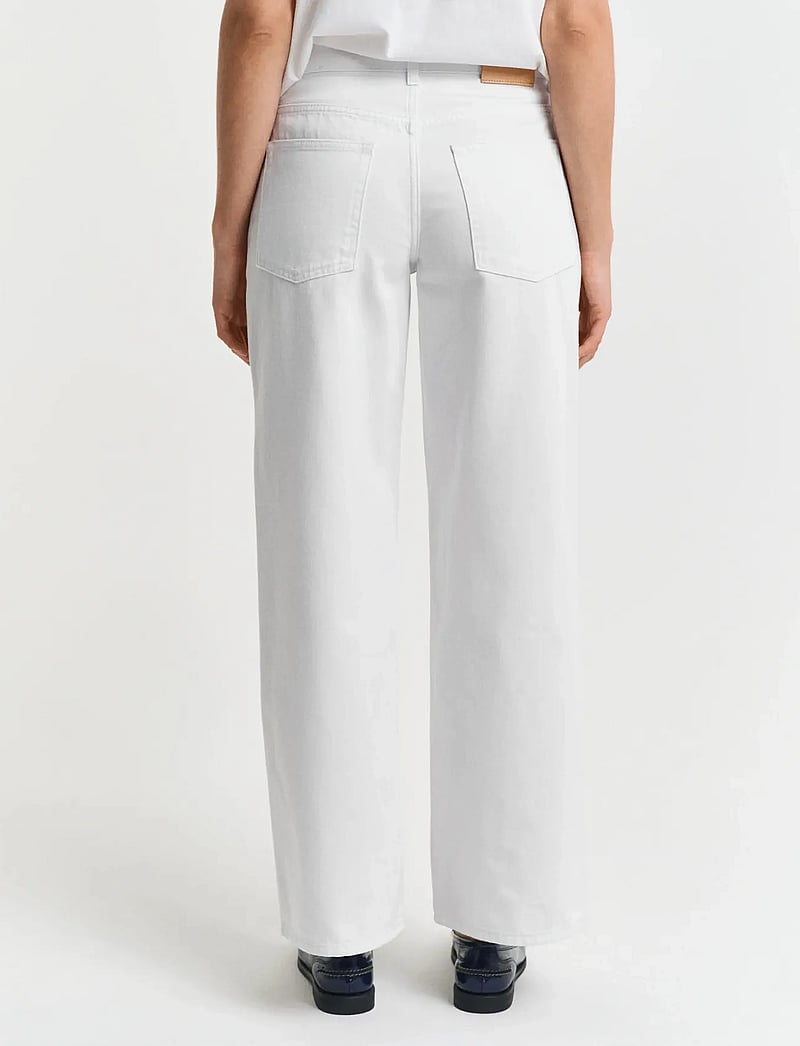 GANT - REL STRAIGHT WHITE JEANS - wide leg jeans - eggshell - 3