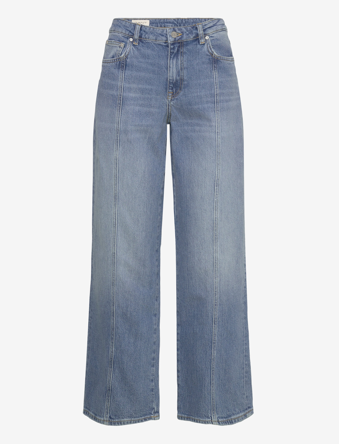 GANT - RELAXED STRETCH SEAM JEANS - straight jeans - mid blue archive - 1