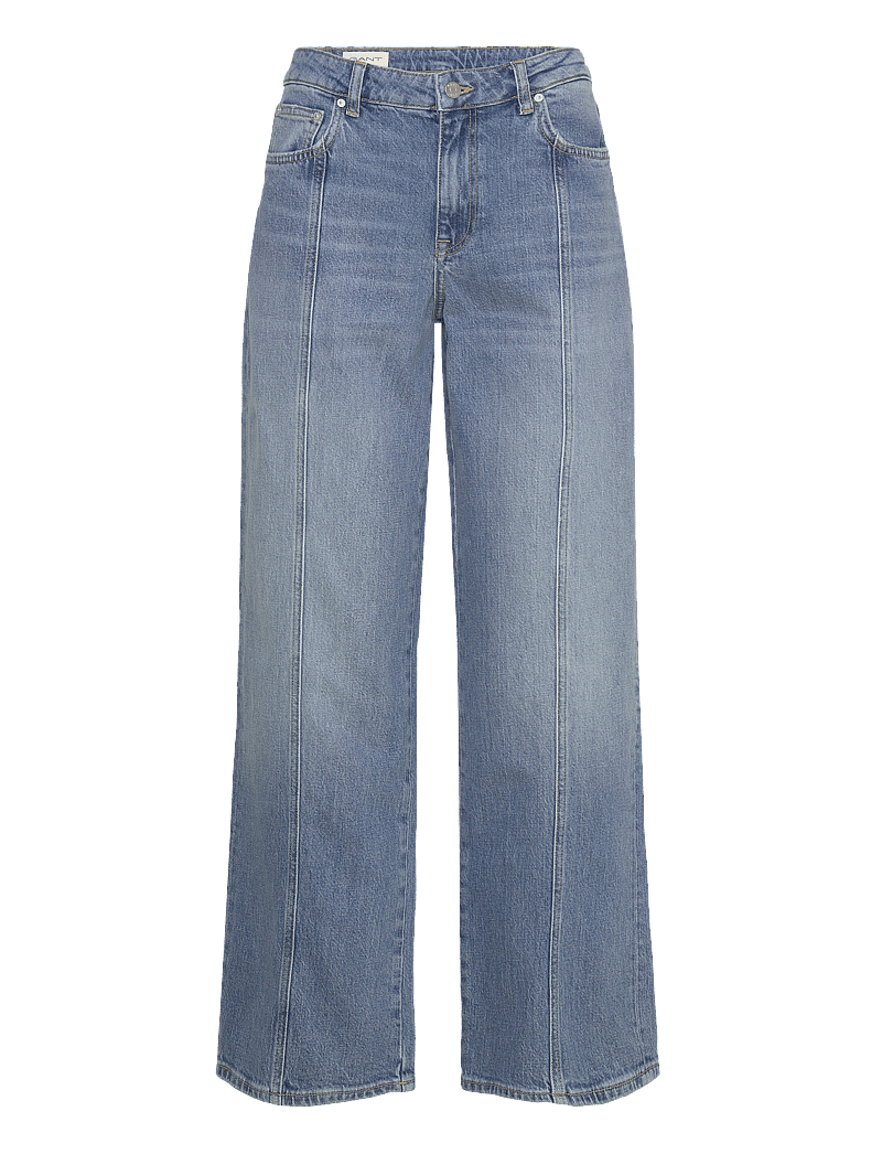 GANT - RELAXED STRETCH SEAM JEANS - straight jeans - mid blue archive - 1