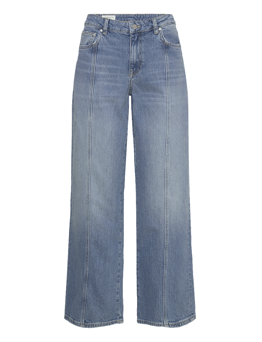 Gant - RELAXED STRETCH SEAM JEANS - straight jeans - mid blue archive - 1