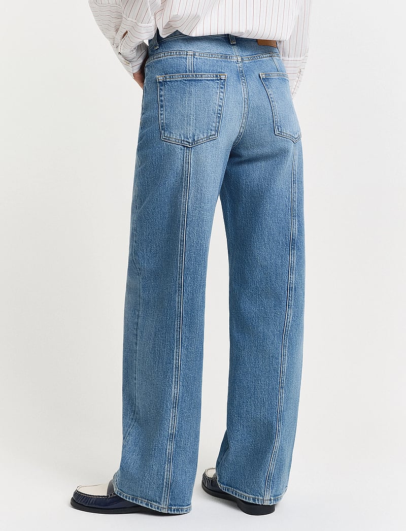 GANT - RELAXED STRETCH SEAM JEANS - straight jeans - mid blue archive - 3