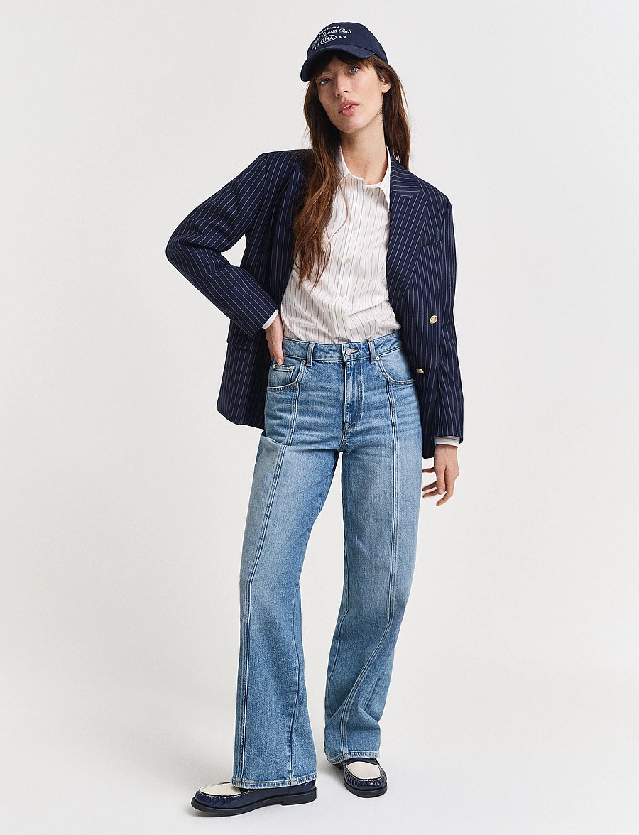 Gant - RELAXED STRETCH SEAM JEANS - straight jeans - mid blue archive - 5