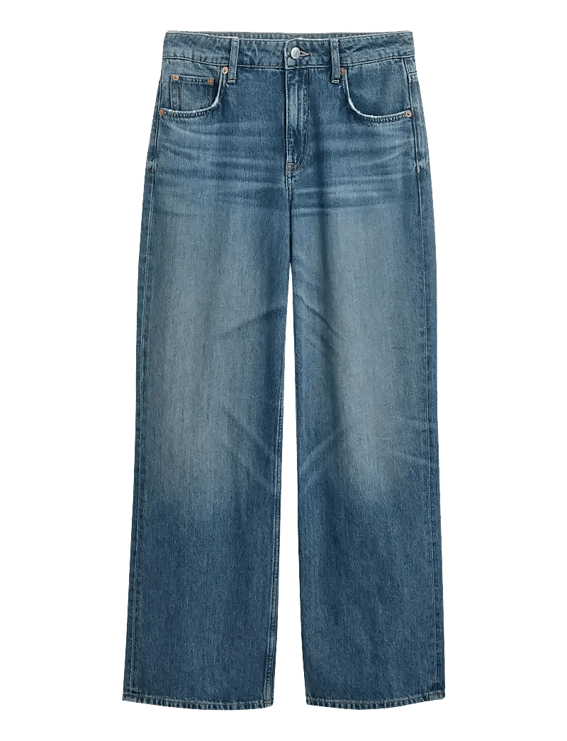 GANT - RELAXED JEANS - laia säärega teksad - mid blue broken in - 1