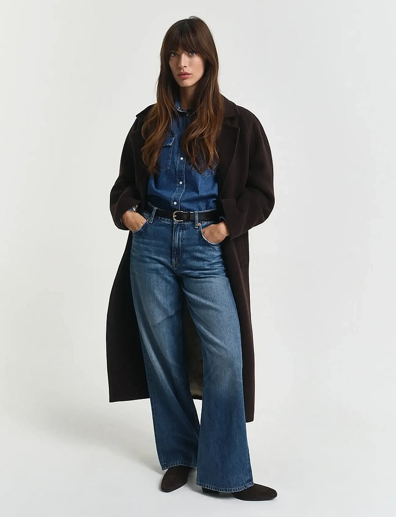 GANT - RELAXED JEANS - laia säärega teksad - mid blue broken in - 4