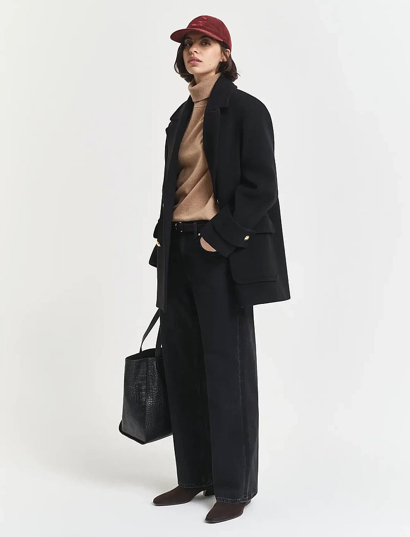 GANT - RELAXED JEANS - brede jeans - black worn in - 3