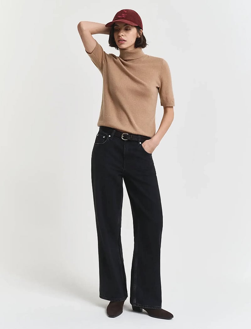 GANT - RELAXED JEANS - brede jeans - black worn in - 4