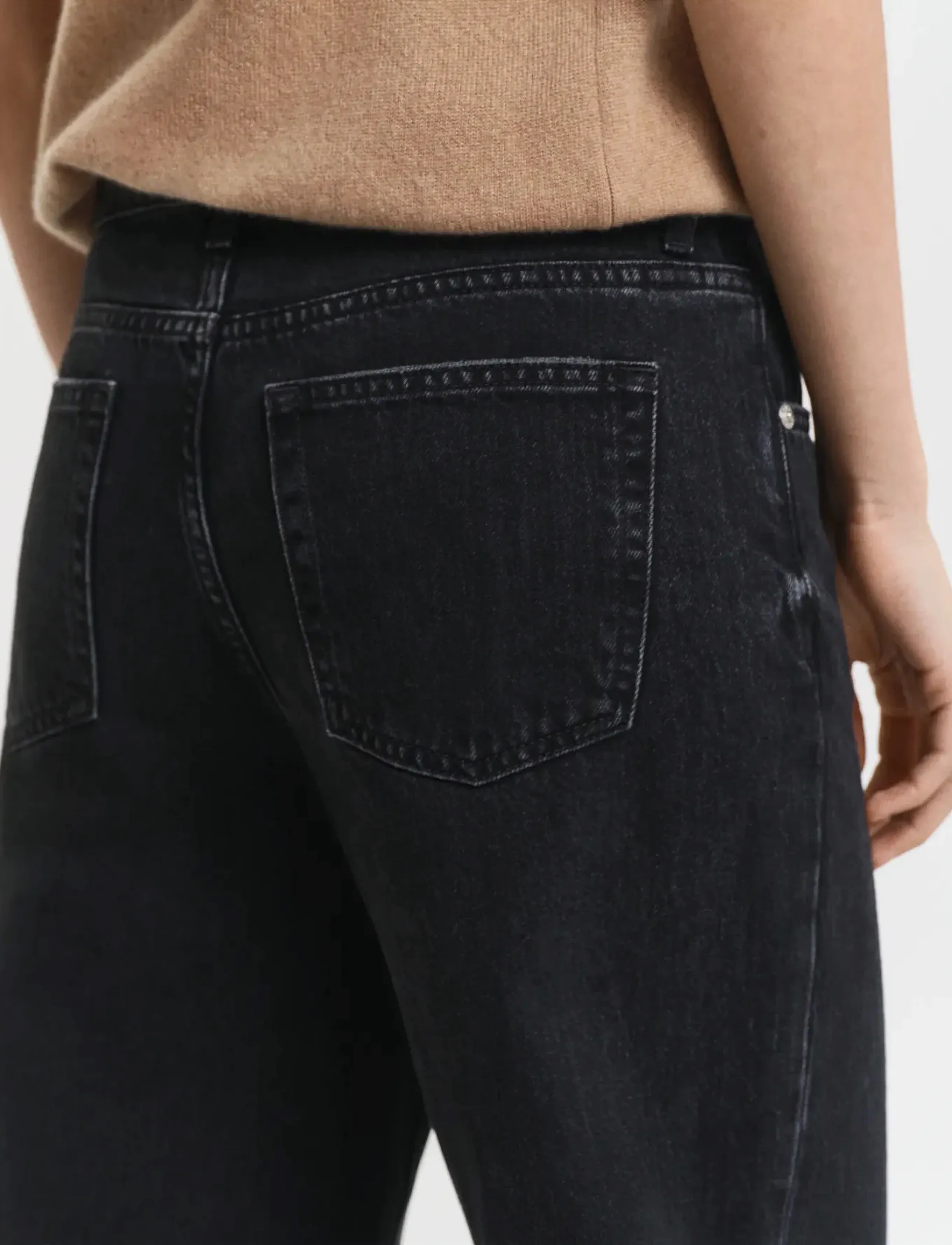 Gant - RELAXED JEANS - jeans met wijde pijpen - black worn in - 5