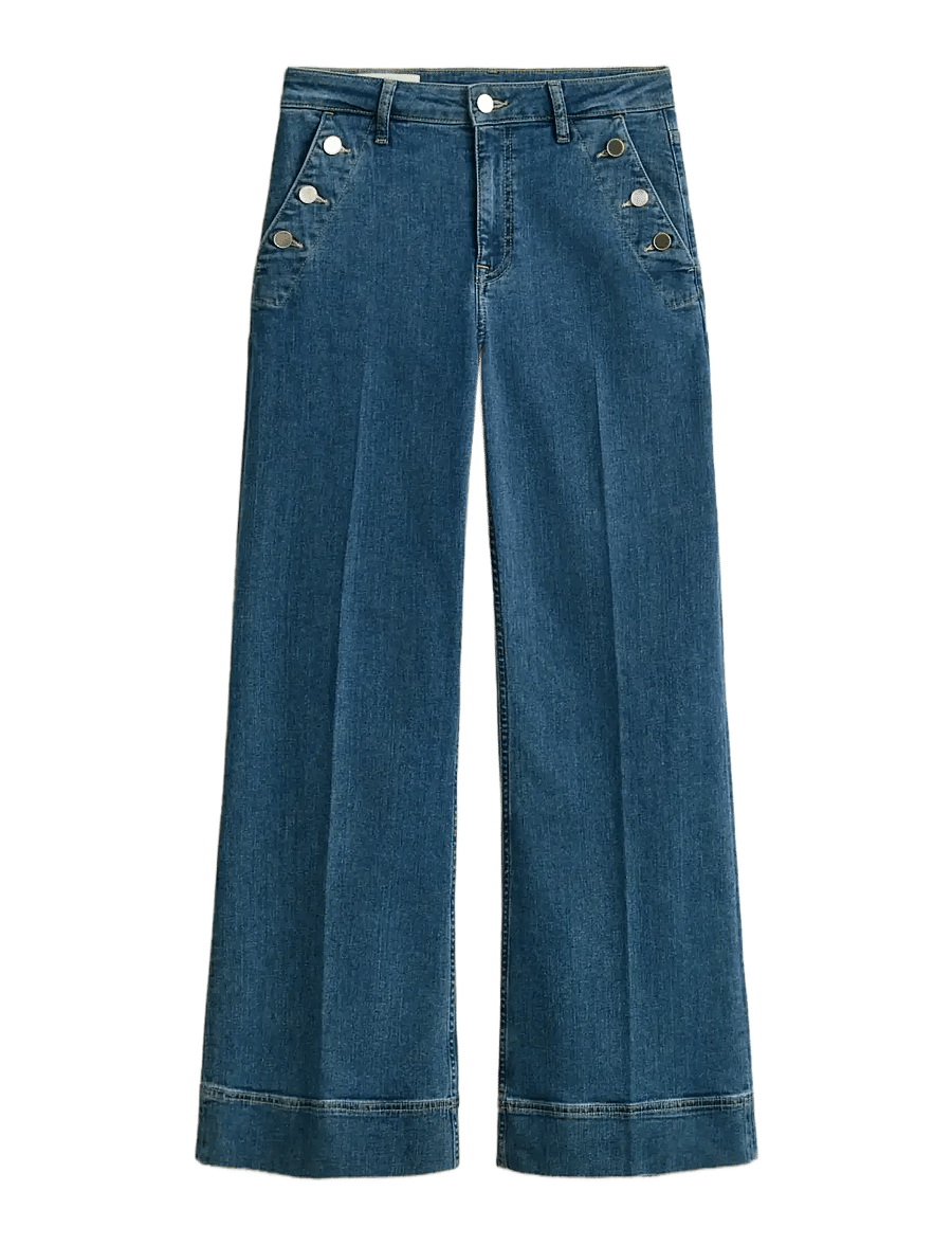 Gant - FLARE NAUTICAL JEANS - jeans met wijde pijpen - mid blue - 1