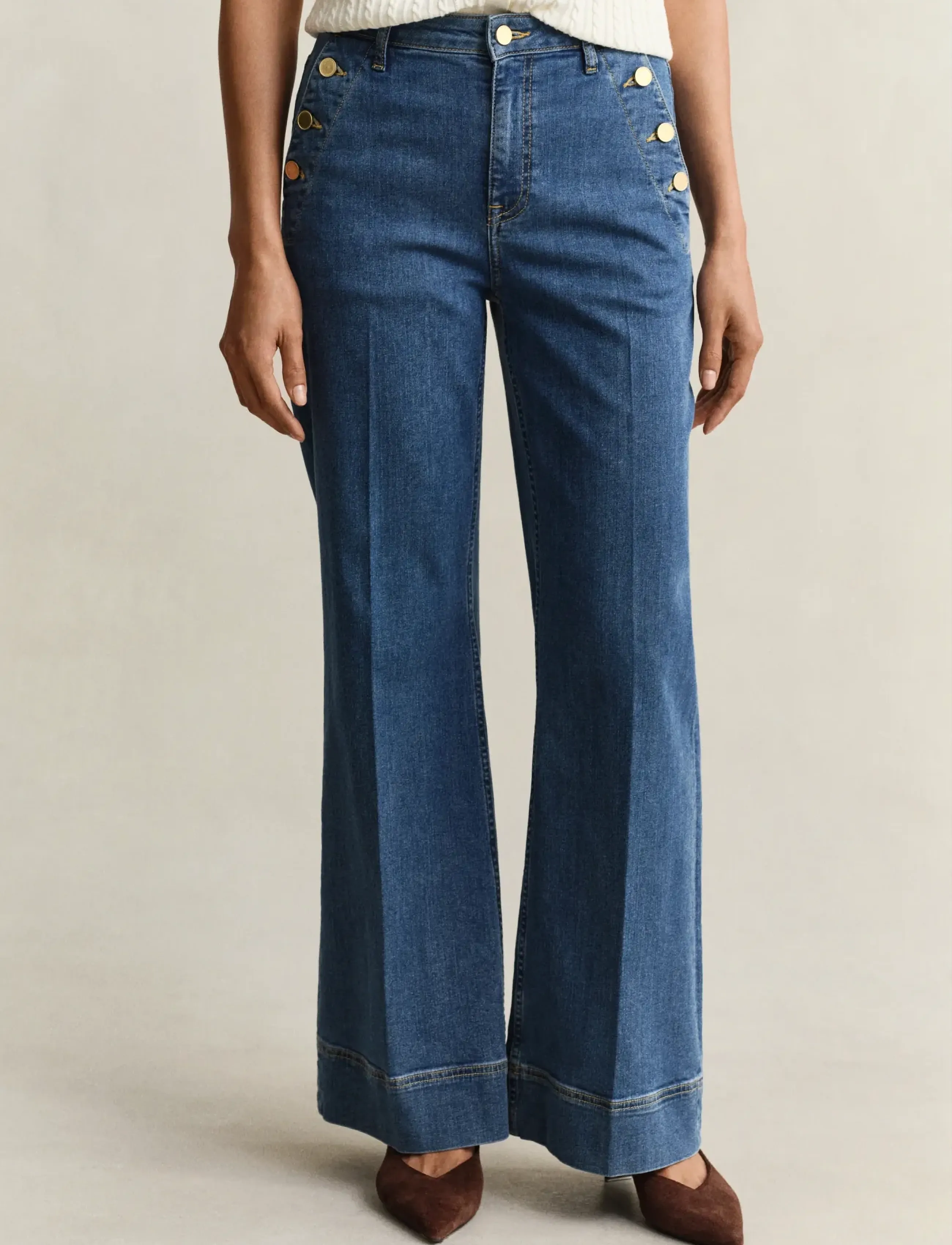 Gant - FLARE NAUTICAL JEANS - mid blue - 3