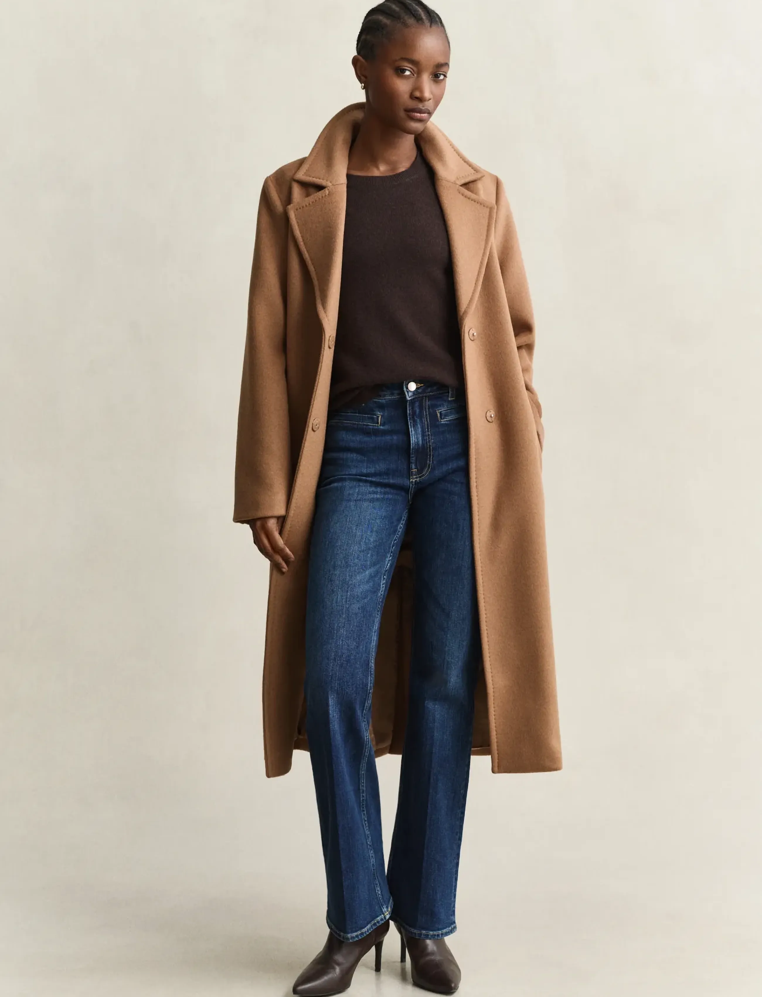 Gant - SLIM FLARE MONOGRAM JEANS - schlaghosen - dark blue worn in - 2