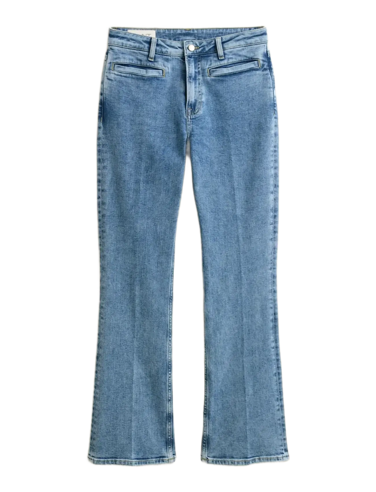 GANT SLIM FLARE MONOGRAM JEANS - Teksad - SEMI LIGHT BLUE WORN IN / blue