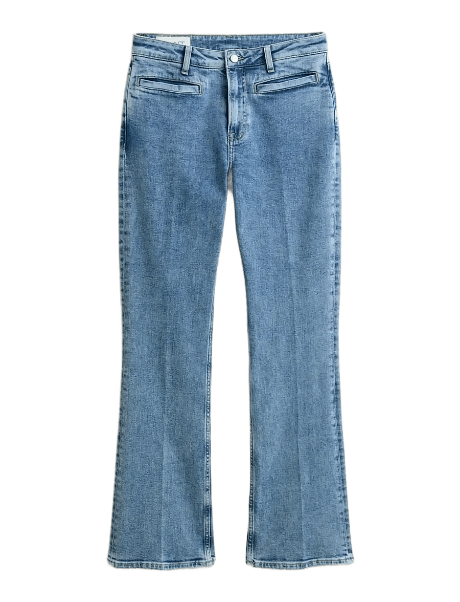 Gant - SLIM FLARE MONOGRAM JEANS - schlaghosen - semi light blue worn in - 1