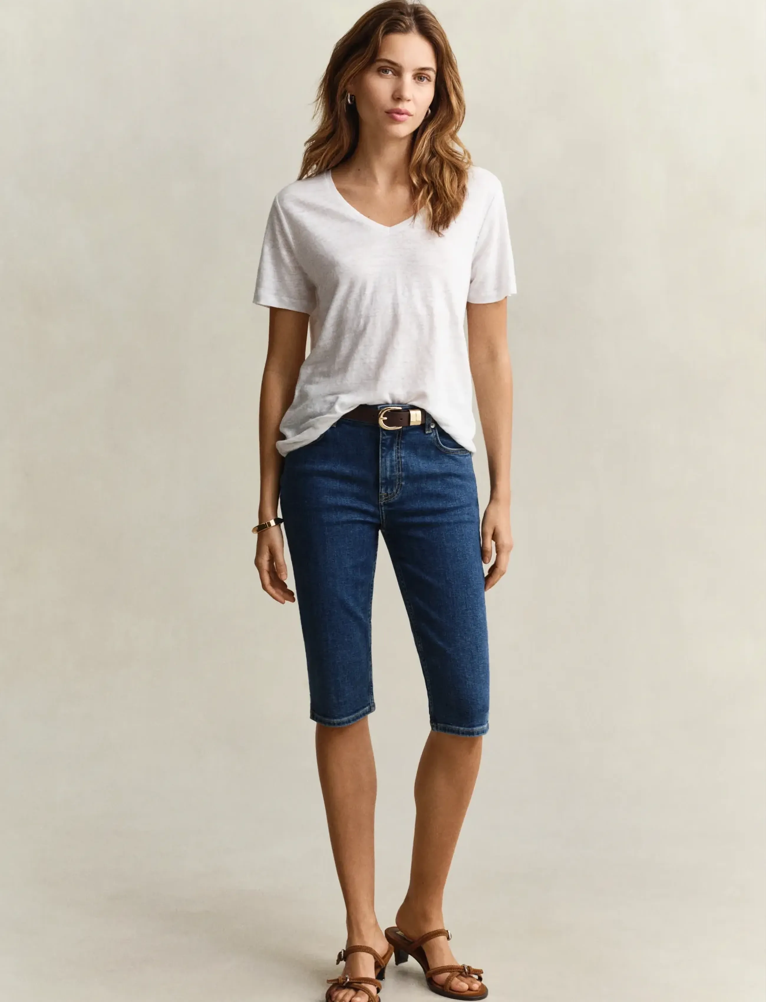Gant Denim Capri, Kvinder, Denim Capri, Blå, Str: 27