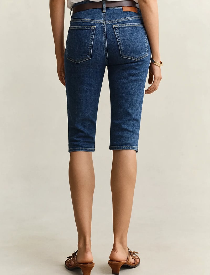 Gant - DENIM CAPRI - caprihose - mid blue - 2