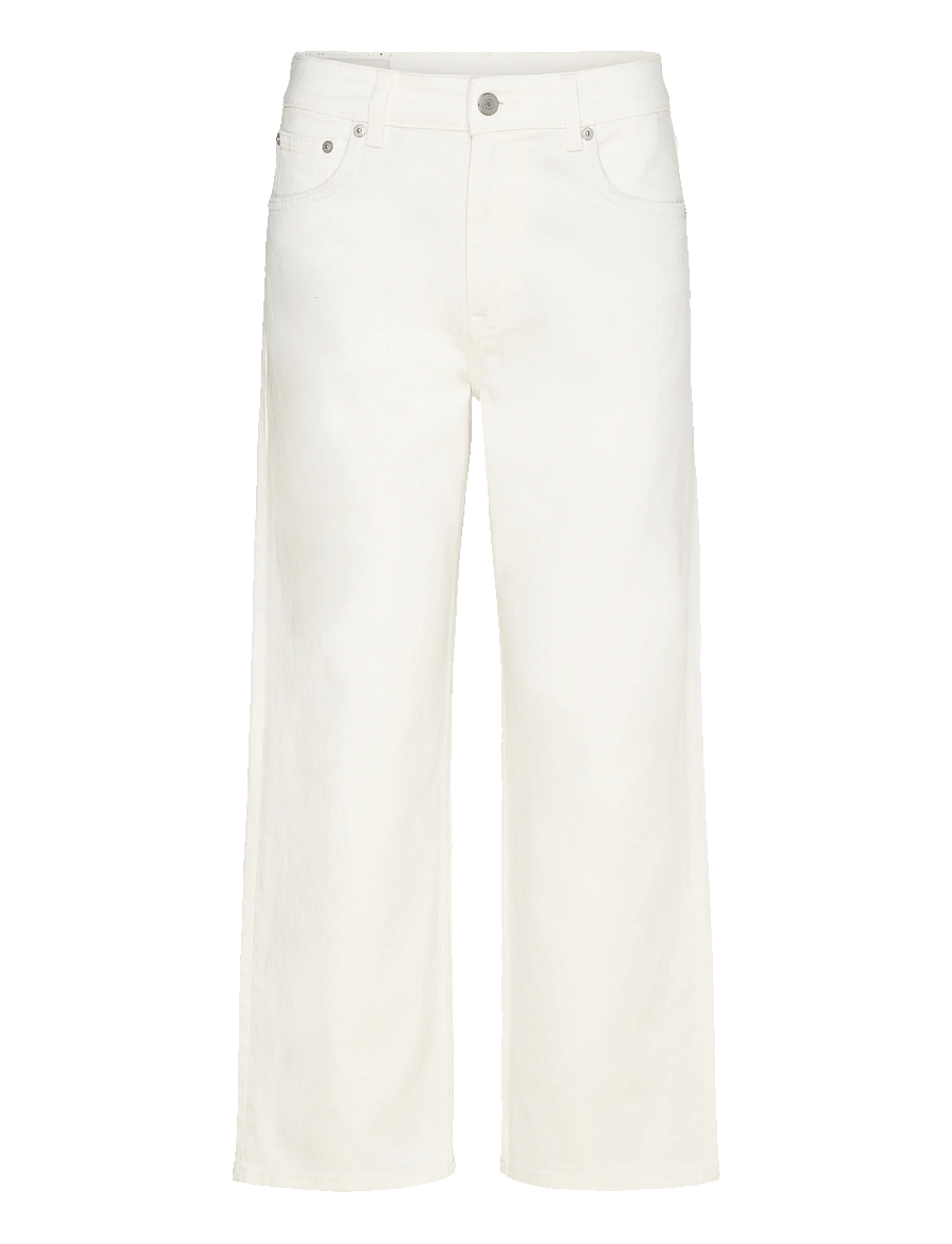 Gant - CROPPED RELAXED JEANS - hosen mit weitem bein - eggshell - 1