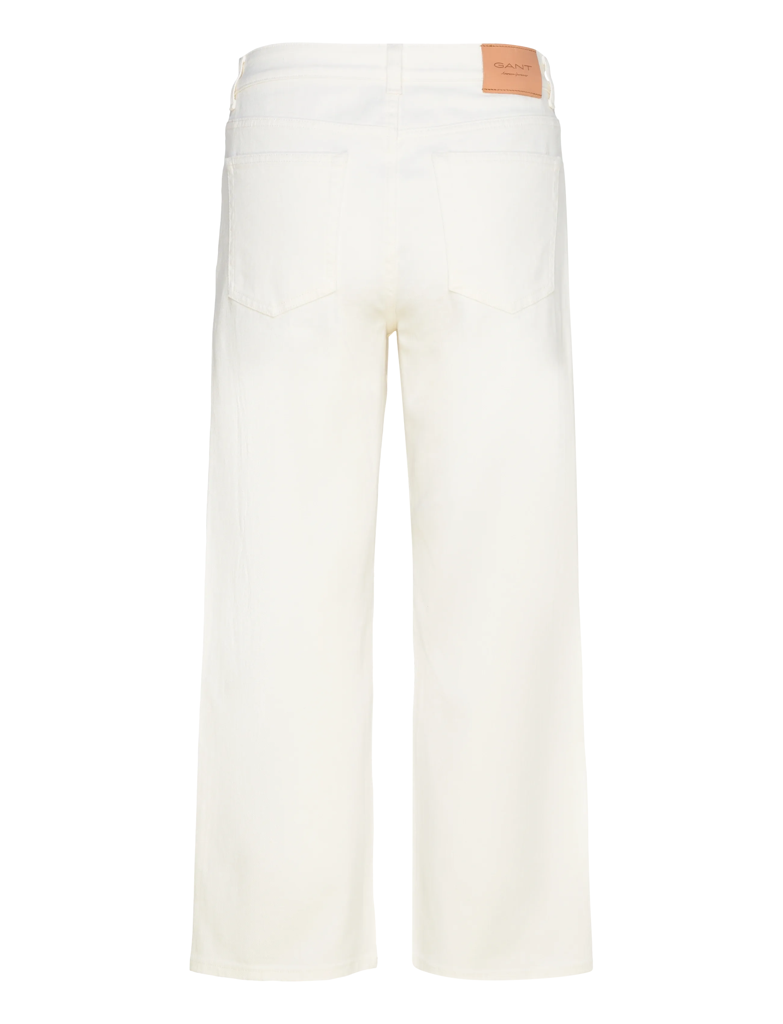 Gant - CROPPED RELAXED JEANS - hosen mit weitem bein - eggshell - 2