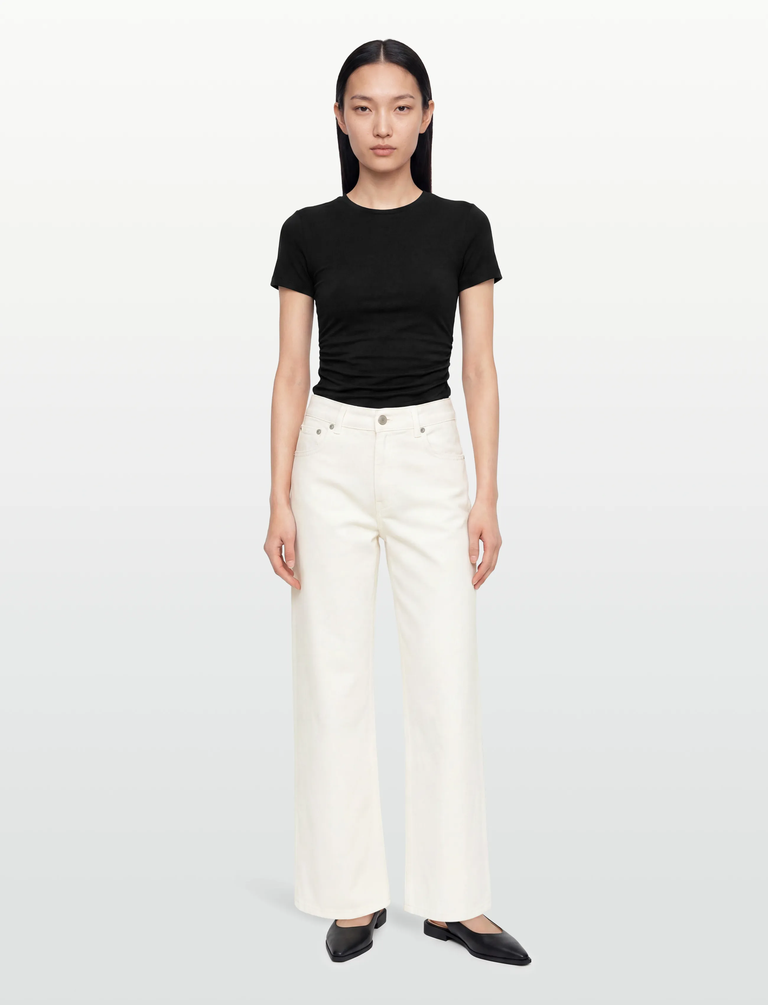 Gant CROPPED RELAXED JEANS - Inspiration - EGGSHELL / cream