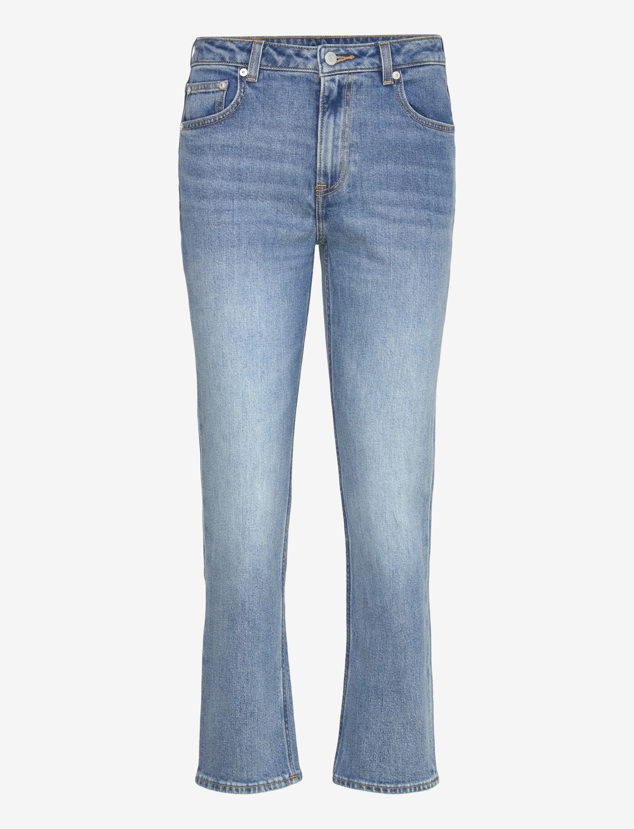 GANT - CROPPED STRAIGHT STRETCH JEANS - straight jeans - semi light blue broken in - 1