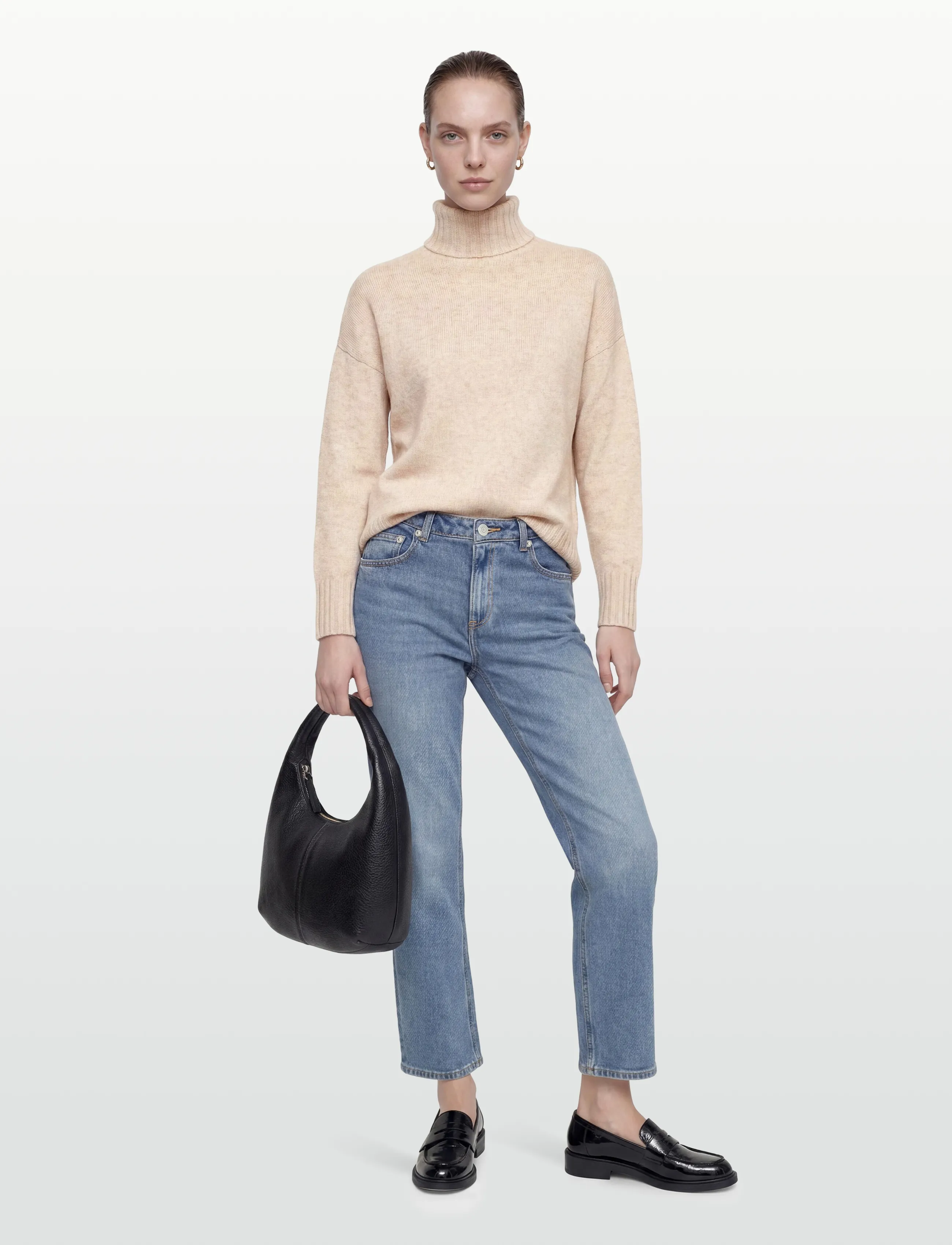 Gant Straight Cropped Jeans, Kvinder, Korte Lige Stretch Jeans, Blå, Str: 26