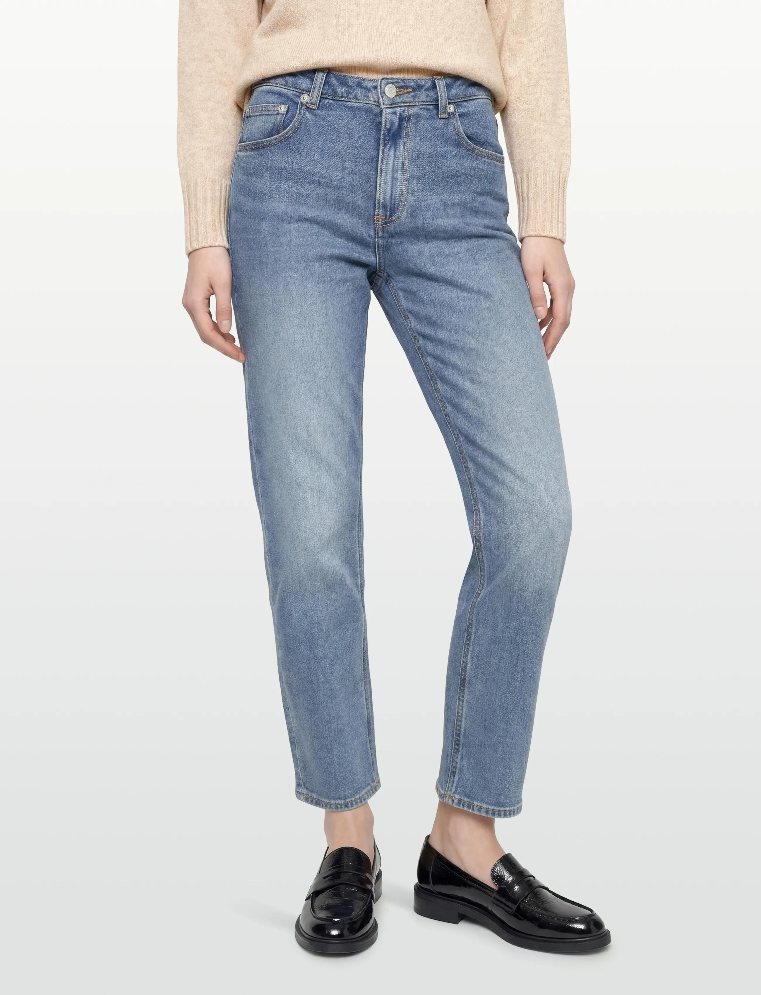 Gant - Straight Cropped Jeans - suorat farkut - semi light blue broken in - 3