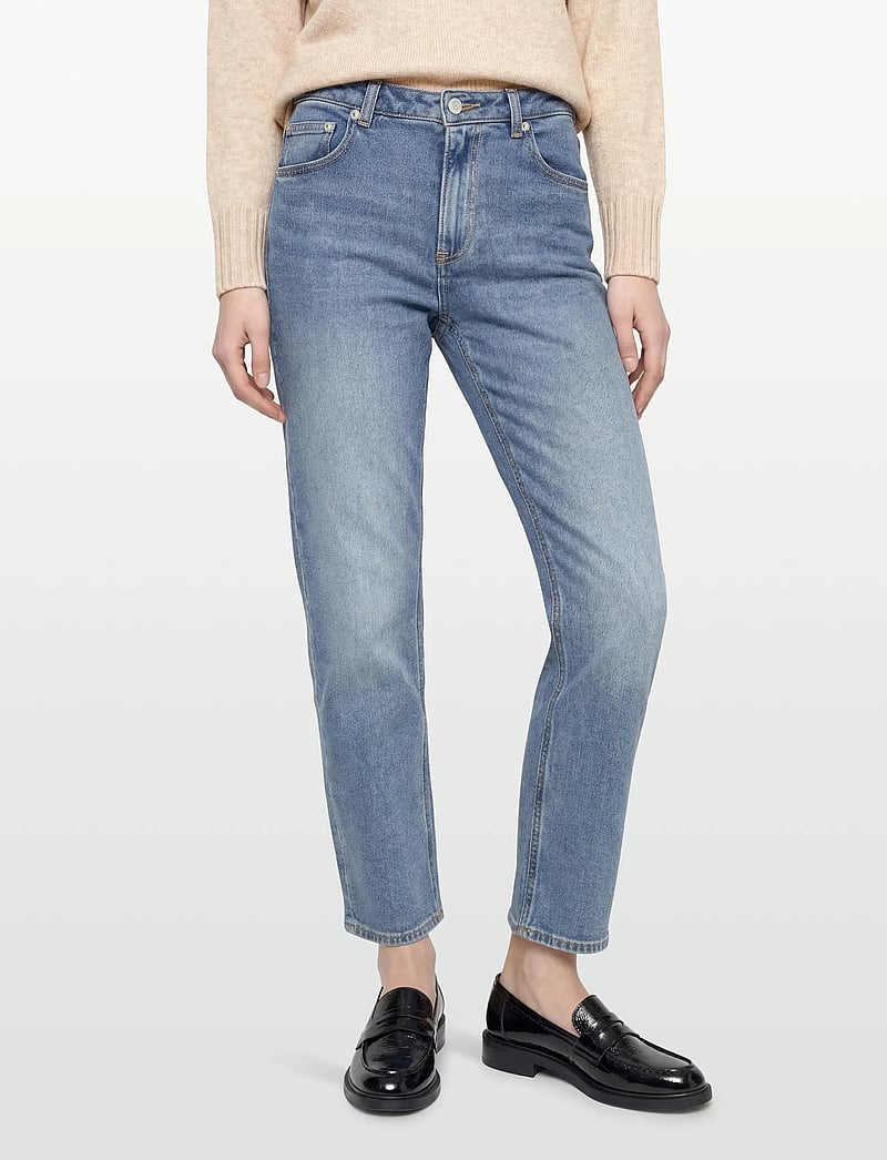 GANT - CROPPED STRAIGHT STRETCH JEANS - straight jeans - semi light blue broken in - 3