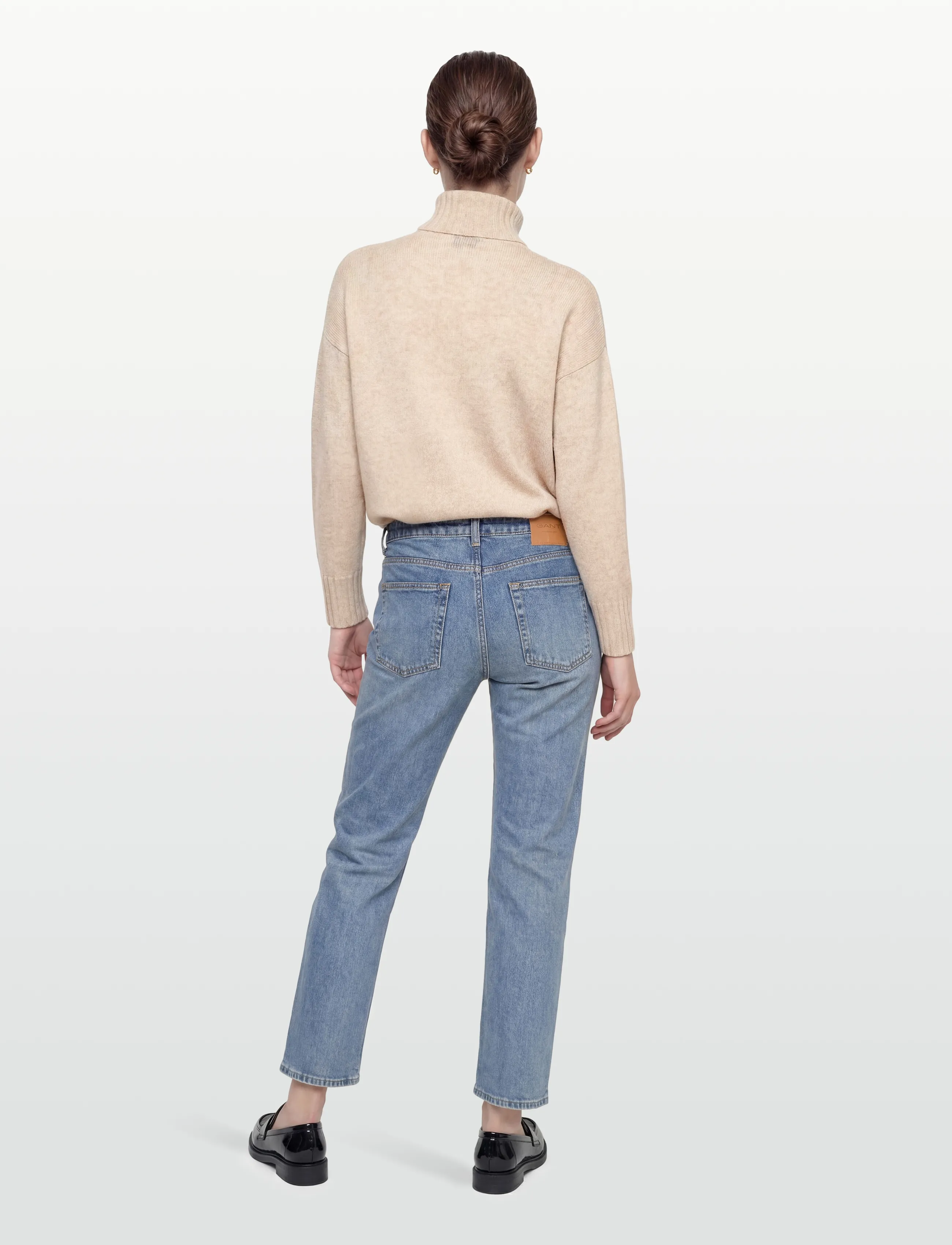 Gant - Straight Cropped Jeans - suorat farkut - semi light blue broken in - 4