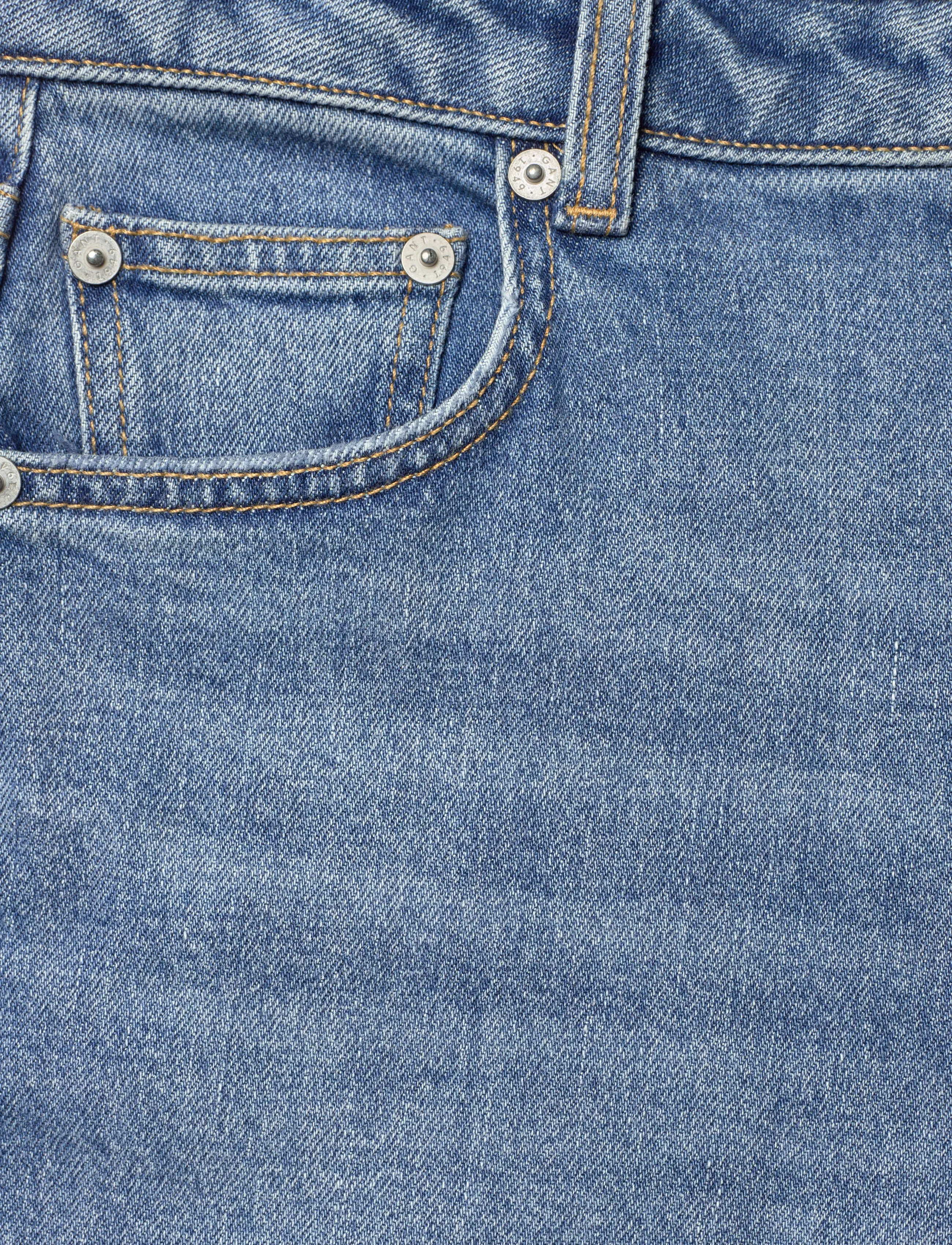 Gant - Straight Cropped Jeans - suorat farkut - semi light blue broken in - 5